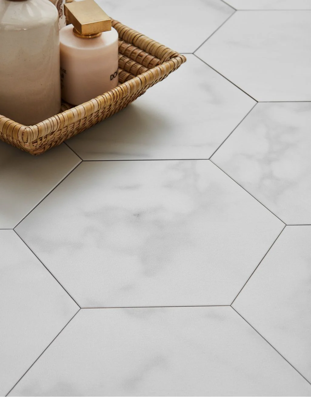 Asenso Aurora Hex Tile -  Carrara Marble - Image 2