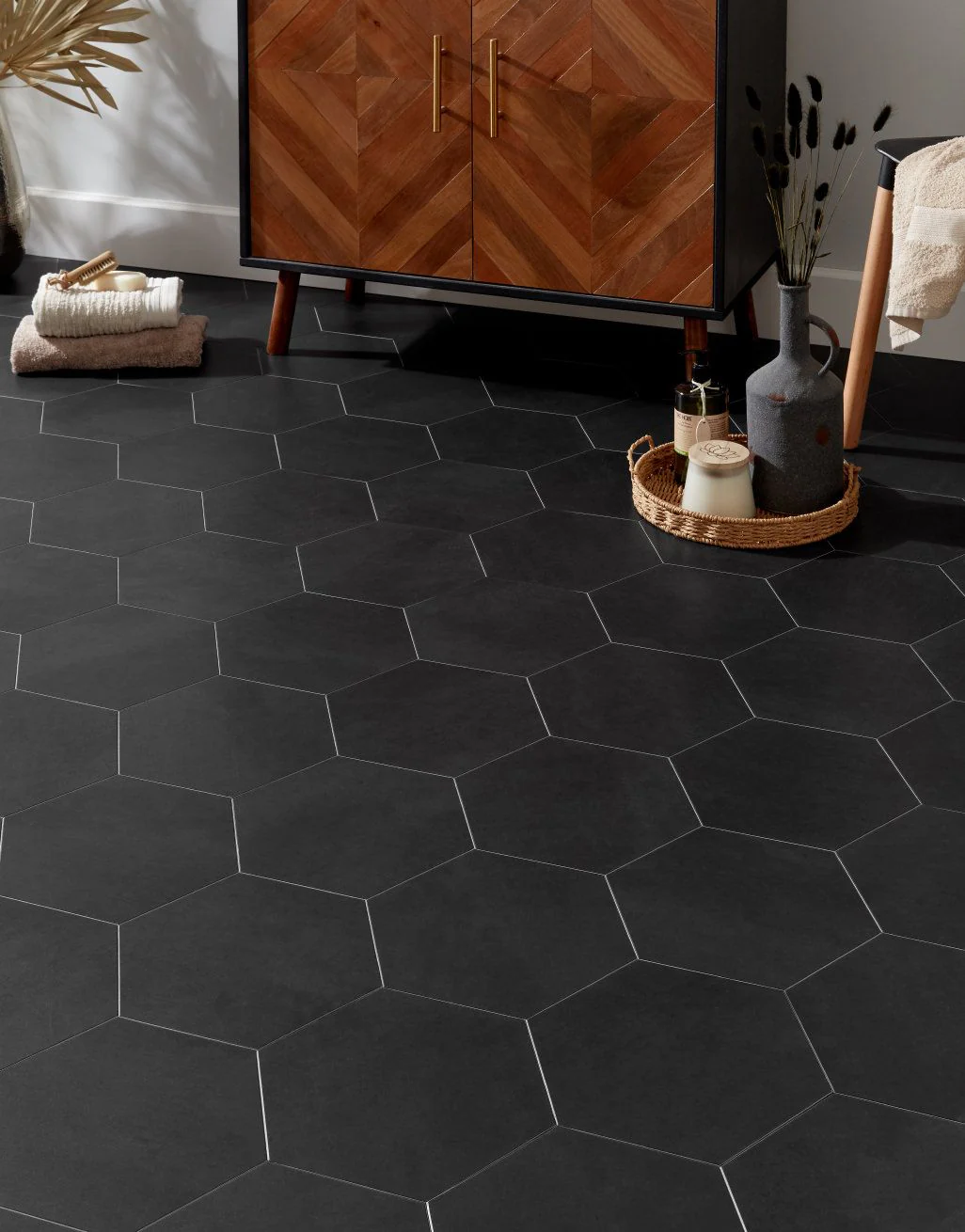 Asenso Aurora Hex Tile - Midnight Black - Image 2