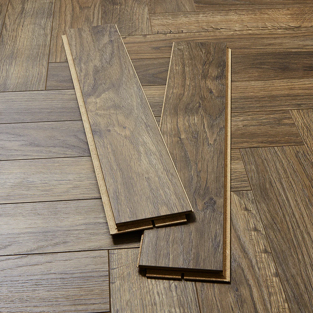 Berry Alloc Thirlmere Herringbone 8mm Laminate Flooring - Dark Oak - Image 4