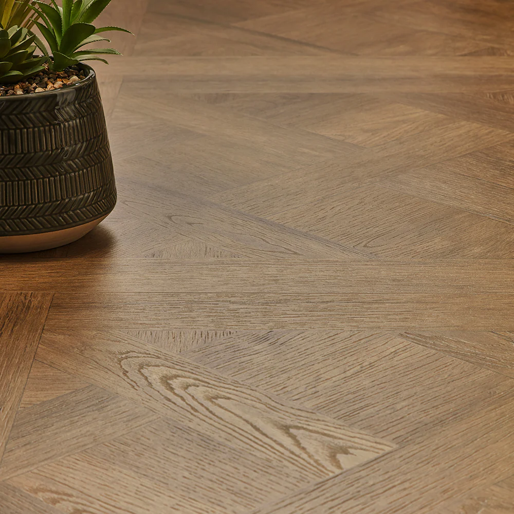 Faus Seathwaite 8mm Laminate Waterproof Parquet Flooring - Rich Oak - Image 3
