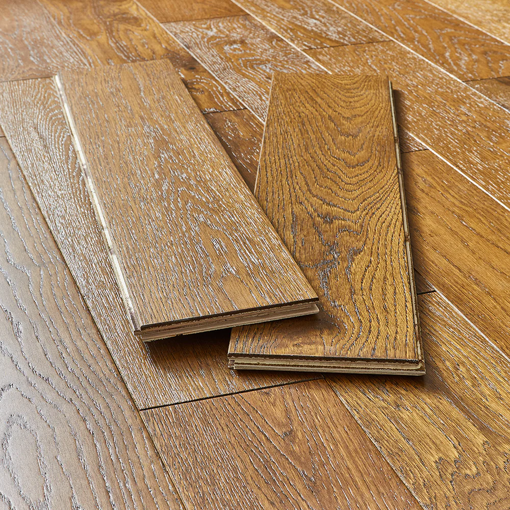 Garda 14mm Lacquered Engineered Wood Flooring - Smoked French Oak - Image 4