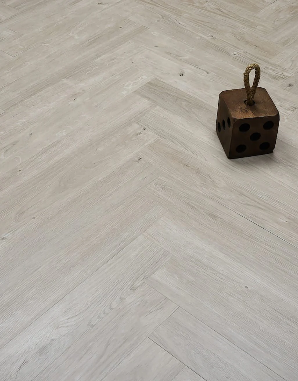 Hellvellyn Luxury Vinyl Herringbone - Light Grey Oak - Image 3