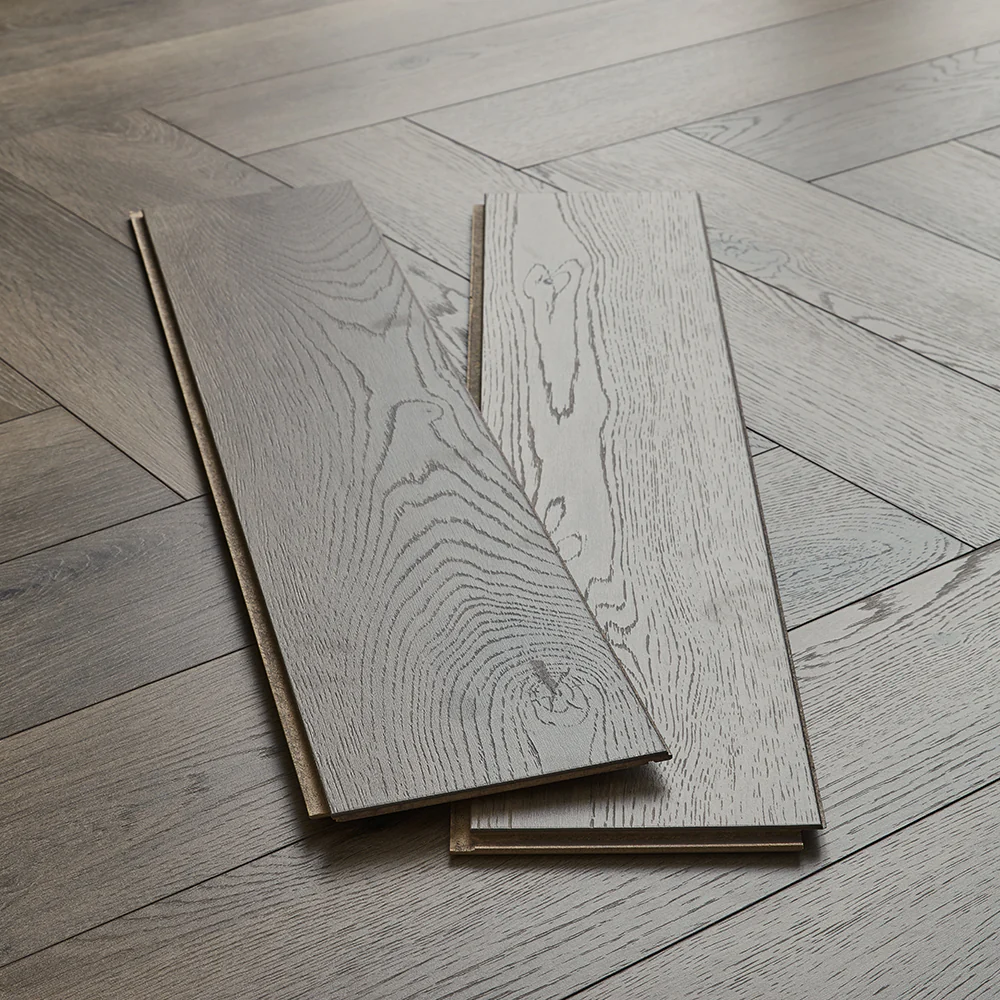 Kronotex Grasmere Herringbone 8mm Laminate Flooring - Dark Oak - Image 4