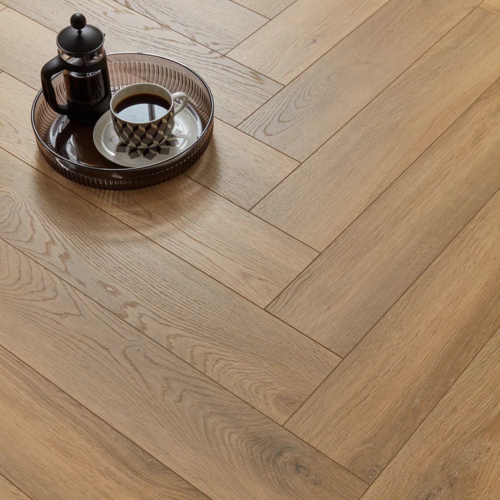 Kronotex Grasmere Herringbone 8mm Laminate Flooring - Natural Oak - Image 3
