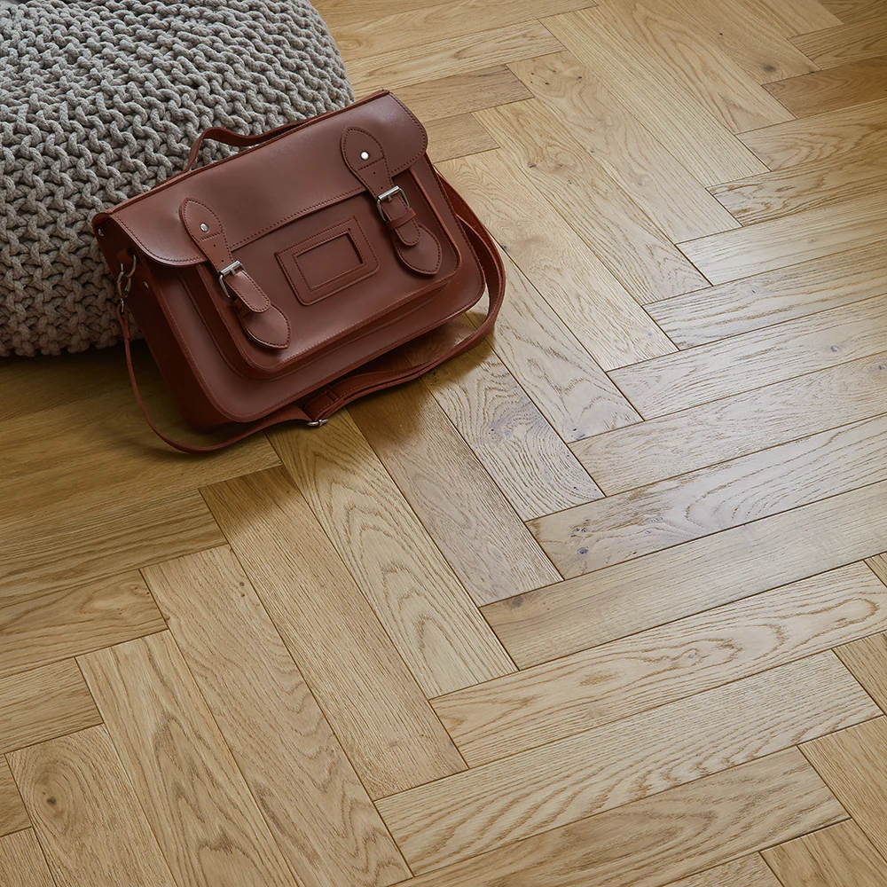 Nordic Herringbone 12mm Engineered Wood Flooring -  Brushed Lacquer - Image 2
