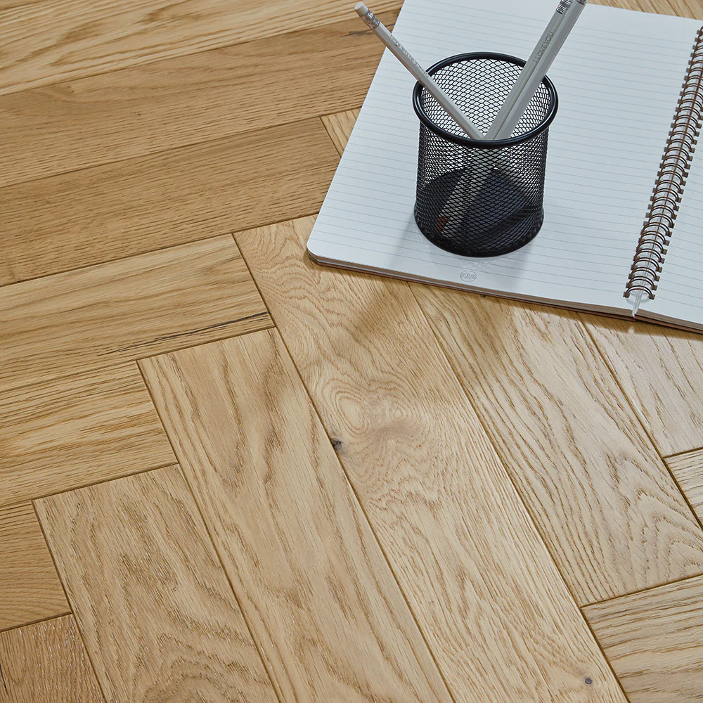 Nordic Herringbone 12mm Engineered Wood Flooring -  Brushed Lacquer - Image 3