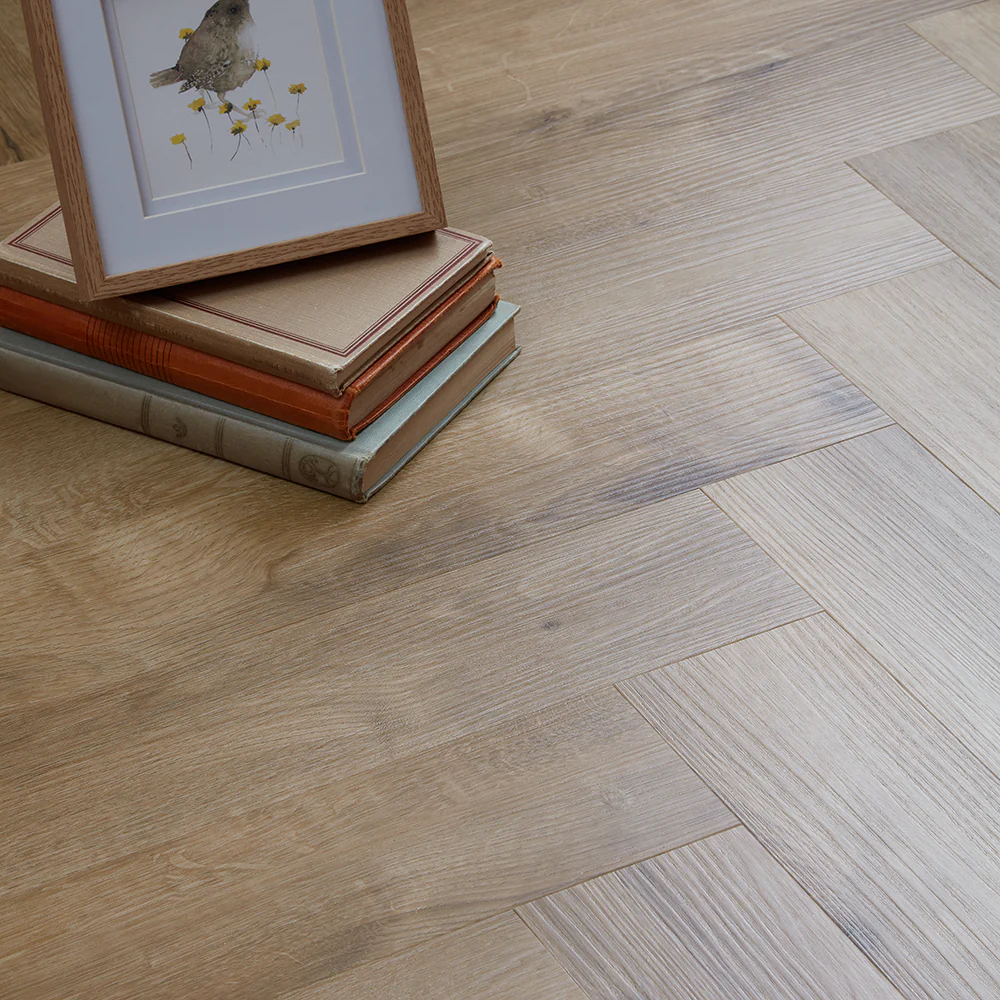Rannerdale LVT Herringbone Flooring - French Oak - Image 3