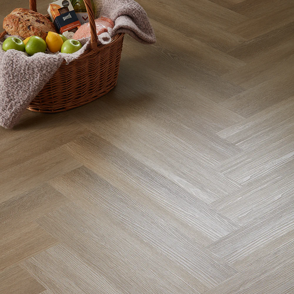 Scafell 5.2mm SPC Herringbone Flooring - Herringbone Ash Brown - Image 3