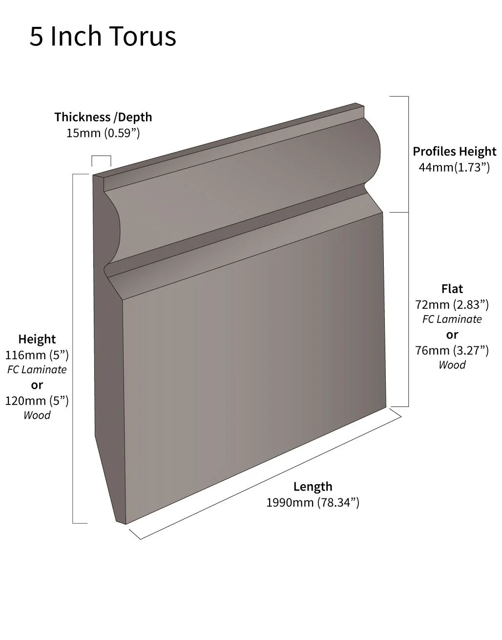 WS2 4 Inch Skirting Board - Solid Oak - Image 2